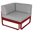 Fermob Bellevie Module d'angle - 1 place Piment 43 Gris flanelle 79 