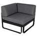 Fermob Bellevie Module d'angle - 1 place Réglisse 42 Gris graphite A3 