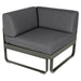 Fermob Bellevie Module d'angle - 1 place Romarin 48 Gris graphite A3 