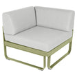 Fermob Bellevie Module d'angle - 1 place Vert tilleul 65 Blanc grisé 81 