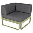 Fermob Bellevie Module d'angle - 1 place Vert tilleul 65 Gris graphite A3 