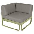 Fermob Bellevie Module d'angle - 1 place Vert tilleul 65 Taupe grisé B8 