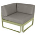 Fermob Bellevie Module d'angle - 1 place Vert tilleul 65 Taupe grisé B8 