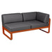 Fermob Bellevie Module d'angle - droit 2 places Orange confite E2 Gris graphite A3 