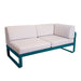 Fermob Bellevie Module d'angle - droit 2 places Perle Bleu acapulco 21 