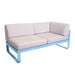 Fermob Bellevie Module d'angle - droit 2 places Perle Bleu maya E1 