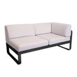 Fermob Bellevie Module d'angle - droit 2 places Perle Carbone 47 