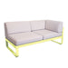 Fermob Bellevie Module d'angle - droit 2 places Perle Citron givré A6 