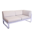 Fermob Bellevie Module d'angle - droit 2 places Perle Guimauve D1 