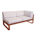 Fermob Bellevie Module d'angle - droit 2 places Perle Ocre rouge 20 
