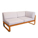 Fermob Bellevie Module d'angle - droit 2 places Perle Orange confite E2 