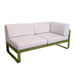 Fermob Bellevie Module d'angle - droit 2 places Perle Pesto D3 