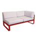 Fermob Bellevie Module d'angle - droit 2 places Perle Piment 43 