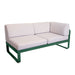 Fermob Bellevie Module d'angle - droit 2 places Perle Vert cèdre 02 