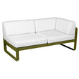 Fermob Bellevie Module d'angle - droit 2 places Pesto D3 Blanc grisé 81 