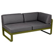 Fermob Bellevie Module d'angle - droit 2 places Pesto D3 Gris graphite A3 