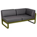 Fermob Bellevie Module d'angle - droit 2 places Pesto D3 Gris graphite A3 