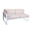 Fermob Bellevie Module d'angle - gauche 2 places Blanc coton 01 Perle D4 