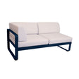 Fermob Bellevie Module d'angle - gauche 2 places Bleu abysse 92 Perle D4 