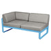 Fermob Bellevie Module d'angle - gauche 2 places Bleu maya E1 Taupe grisé B8 