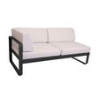 Fermob Bellevie Module d'angle - gauche 2 places Carbone 47 Perle D4 