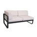 Fermob Bellevie Module d'angle - gauche 2 places Carbone 47 Perle D4 