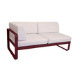 Fermob Bellevie Module d'angle - gauche 2 places Cerise noire B9 Perle D4 