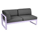 Fermob Bellevie Module d'angle - gauche 2 places Guimauve D1 Gris graphite A3 