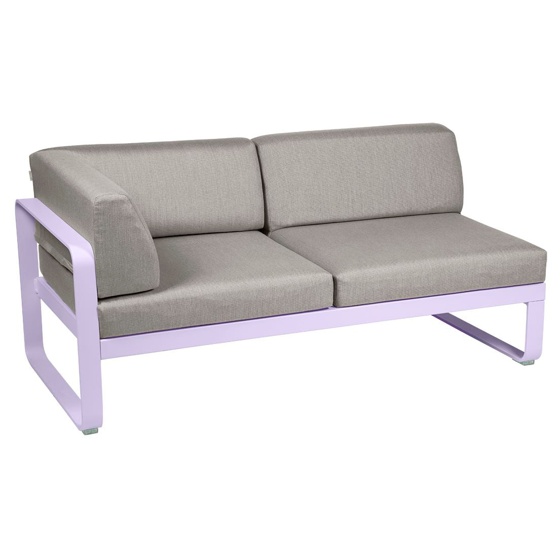 Fermob Bellevie Module d'angle - gauche 2 places Guimauve D1 Taupe grisé B8 