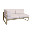 Fermob Bellevie Module d'angle - gauche 2 places Muscade 14 Perle D4 