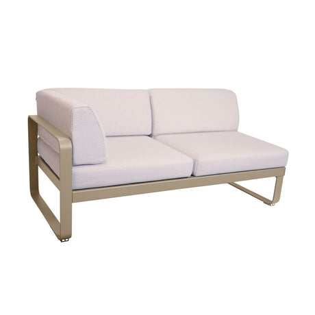 Fermob Bellevie Module d'angle - gauche 2 places Muscade 14 Perle D4 