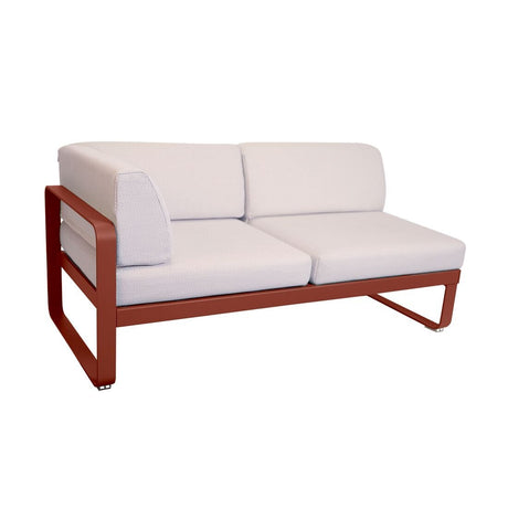 Fermob Bellevie Module d'angle - gauche 2 places Ocre rouge 20 Perle D4 