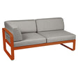 Fermob Bellevie Module d'angle - gauche 2 places Orange confite E2 Taupe grisé B8 