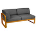Fermob Bellevie Module d'angle - gauche 2 places Pain d'épices D2 Gris graphite A3 