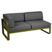 Fermob Bellevie Module d'angle - gauche 2 places Pesto D3 Gris graphite A3 