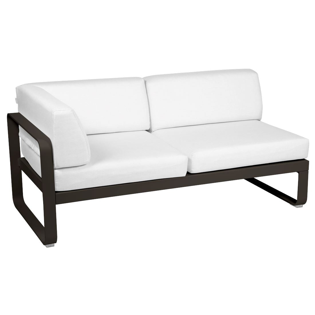 Fermob Bellevie Module d'angle - gauche 2 places Tonka E3 Blanc grisé 81 