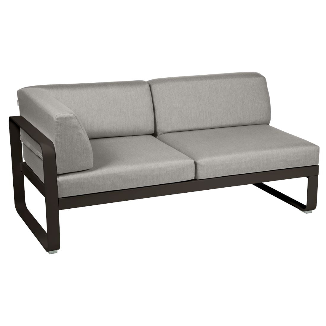 Fermob Bellevie Module d'angle - gauche 2 places Tonka E3 Taupe grisé B8 