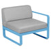 Fermob Bellevie Module Droit 1 place Bleu maya E1 Gris flanelle 79 