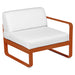 Fermob Bellevie Module Droit 1 place Orange confite E2 Blanc grisé 81 