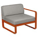 Fermob Bellevie Module Droit 1 place Orange confite E2 Taupe grisé B8 