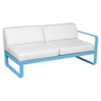 Fermob Bellevie Module droit 2 places Bleu maya E1 Blanc grisé 81 