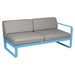 Fermob Bellevie Module droit 2 places Bleu maya E1 Taupe grisé B8 