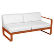 Fermob Bellevie Module droit 2 places Orange confite E2 Blanc grisé 81 