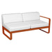Fermob Bellevie Module droit 2 places Orange confite E2 Blanc grisé 81 