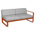 Fermob Bellevie Module droit 2 places Orange confite E2 Gris flanelle 79 