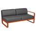 Fermob Bellevie Module droit 2 places Orange confite E2 Gris graphite A3 
