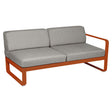 Fermob Bellevie Module droit 2 places Orange confite E2 Taupe grisé B8 