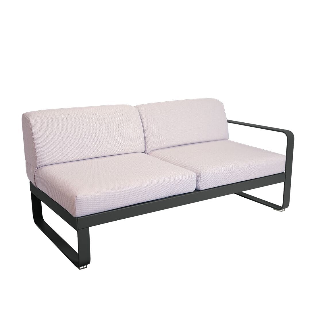 Fermob Bellevie Module droit 2 places Perle Carbone 47 