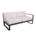 Fermob Bellevie Module droit 2 places Perle Carbone 47 