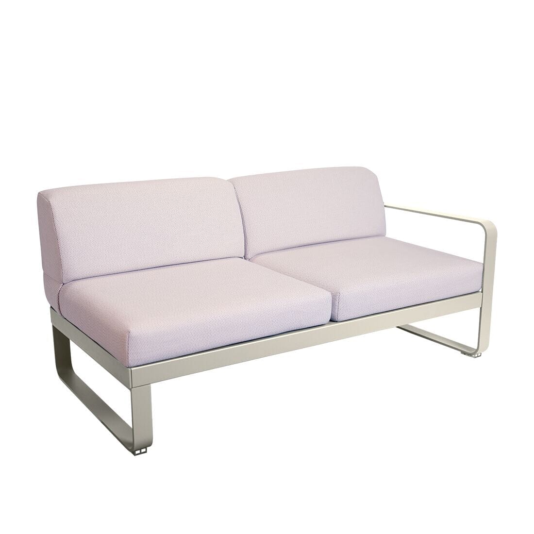 Fermob Bellevie Module droit 2 places Perle Gris argile A5 